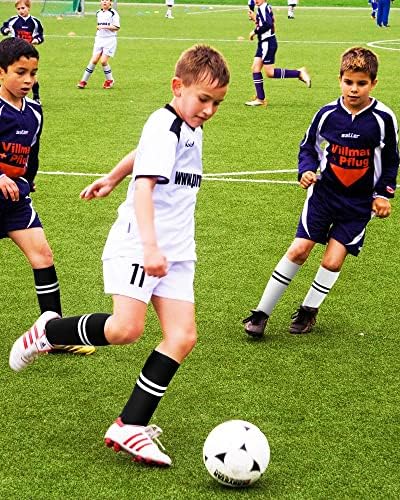 FOAINCORE 12 Pares Soas de futebol infantil meninos meninos joelhos meias atléticas de tubo alto
