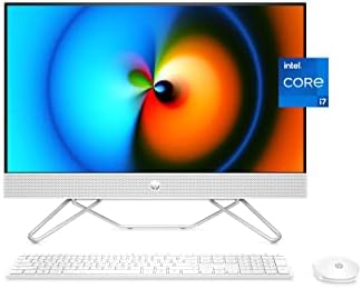 HP 24-CB1180 PC para desktop all-in-one, tela sensível ao toque de 23,8 FHD, Intel Core i7-1255U Intel Iris XE Graphics,