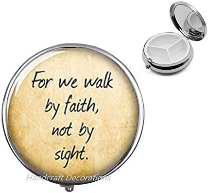 Pois andemos pela fé, não pela caixa de comprimidos de visão, joias das escrituras ， Caixa de comprimidos cristãos ， Caixa
