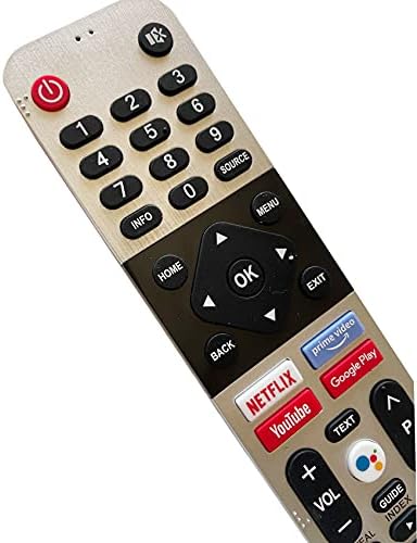 MatCom novo controle de voz TV Smart TV Remote Control Substituição ajuste para Skyworth Smart UHD HDR Android TV 70SUC9400 75SUC9300 50SUC9300 55SUC9300 65SUC9300 50SUC8300 55SUC8300, prata