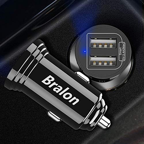 Carregador de carro USB [5-Pack], Bralon 24W/4.8A Mini 2 Adaptador de carregador de carro rápido USB Compatível com iPhone 11 11 Pro XS máx.
