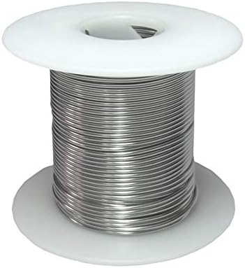 Fio 316L de aço inoxidável, bitola de 18 awg, 0,0403 de diâmetro, 100 pés