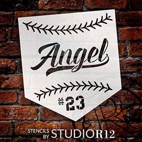 Estêncil de placa em casa de beisebol personalizado por Studior12 - Selecione Tamanho - EUA Made - Craft DIY Custom