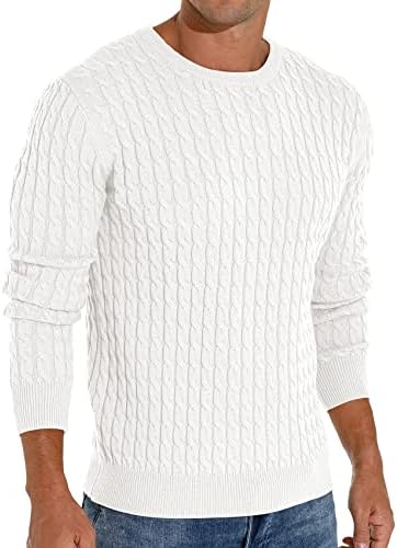 Askdeer Men's Suplover Sweater Crewneck Classic mole malha suéteres com borda de nervuras