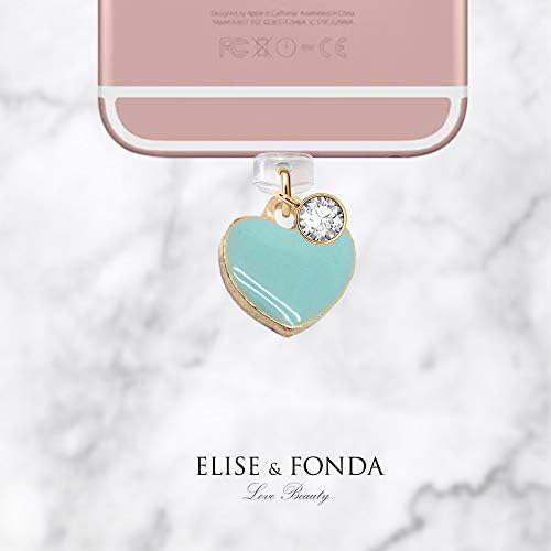 Elise & Fonda CP230 Porto de carregamento USB Anti -pó do pó de pó Tiny Heart Love Pingente Telefone PENLE