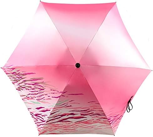 LF3 Cinquenta vezes guarda-chuva vinil pequeno aluno fresco dobrando duplo guarda-chuva Sunny UV Protection fofo