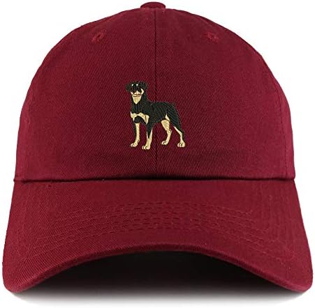 Loja de vestuário da moda Rottweiler cachorro bordado de baixo perfil de algodão macio de chapéu de pai touca de pai