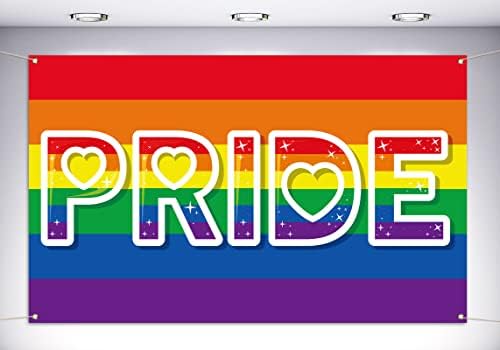 Vohado Pride Rainbow Photo Booth Backdrop Love Is Love LGBT Decorações de festa lésbica gay
