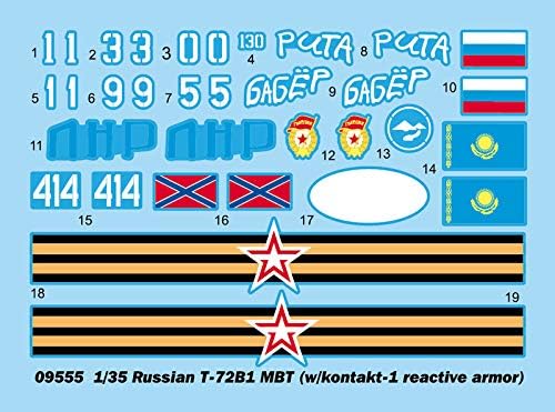 Trompetista 09555 kit modelo russo t 72b1 mbt com contato 1 amor reativo Amor