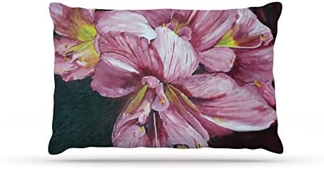 Kess Inhouse Cathy Rodgers Pink Day Lily Blooms Cama de cachorro -flor rosa