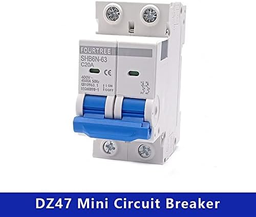 Zaahh 1pcs 1 2 pólo Din Rail mini circuito disjuntor doméstico Caixa de distribuição do ar de distribuição do equipamento