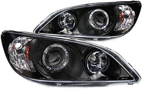 Anzo EUA 121059 Projector Civic Honda com Halo Clear Lens Black Headlight -