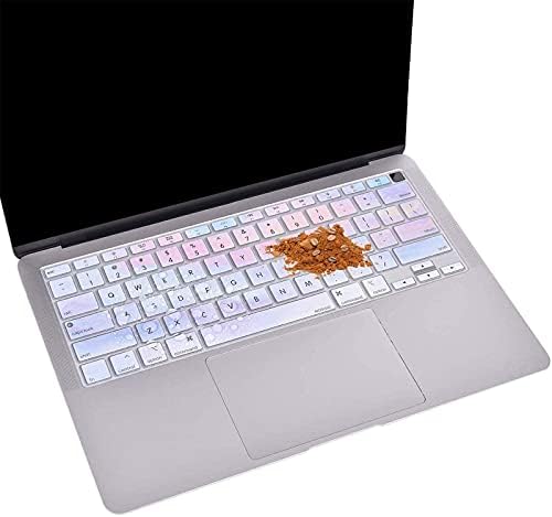 Capa do teclado Mosiso Somente compatível com MacBook Air 13 polegadas 2021 2020 Liberação A2337 M1 A2179 Retina Display com teclado de retroilumação de identificação Touch Lit