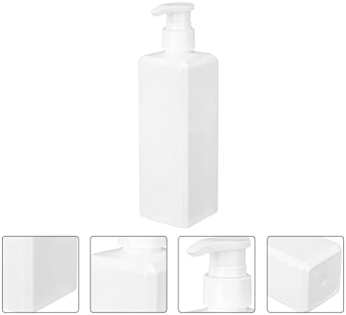 Toyvian 2pcs garrafas de bomba de plástico vazias Recarregáveis ​​de loção de loção reabastecedor de líquidos loção para dispensar a garrafa de sabonetes de banheiro de cozinha shampoo e lavagem corporal branca