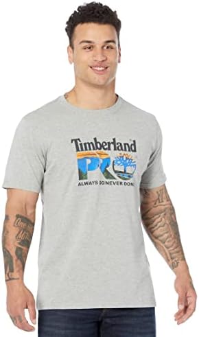 T-shirt de manga curta de algodão de algodão de algodão da Timberland Pro Men