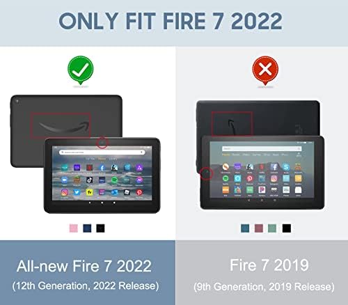 O caso Moko se encaixa na All-Now Kindle Fire 7 Tablet Modelo 7 , PU Couro Trepa Trívola com backshell translúcida com fosco