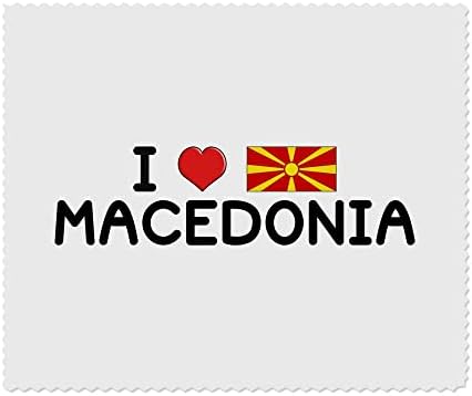 Azeeda 2 x 'eu amo Macedonia' Microfibra Lente/óculos Panos de limpeza