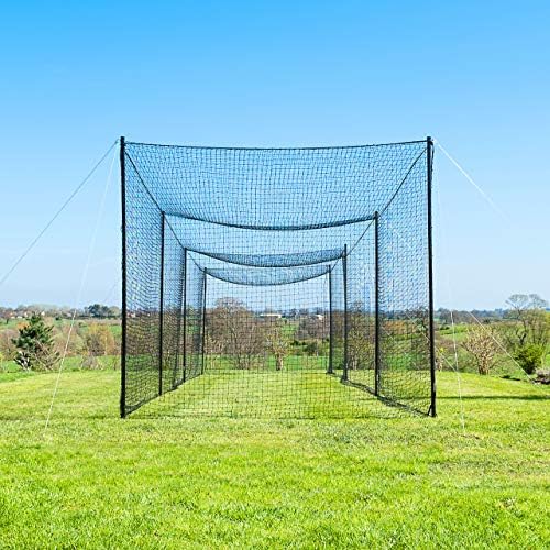 FORTRIZE Ultimate Baseball Batting Cage [20 ', 35', 55 ', 70'] | Rede de gaiolas de rebatidas com postes