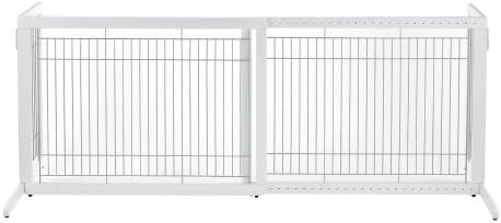 Richell Freestaning Pet Gate, High Green, Origami White