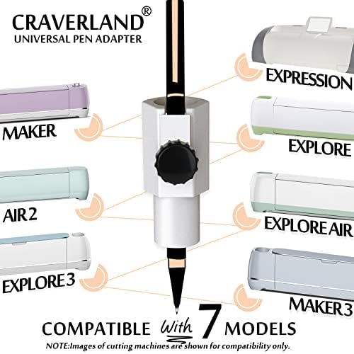 Craverland Universal Pen Adapter Set, compatível com o fabricante de Cricut 3/fabricante, explore o ar 2/ar, explore 3/explore,