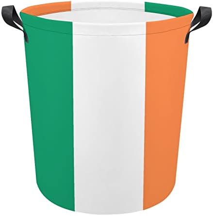 Irlanda Bandeira Bolsa de cesta de cesta de lavagem de lixo BACK SACO DESLIGADO COLAPLABLE Alto com alças