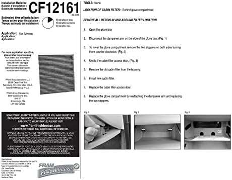 FRAM FROW BREELED CABINE FILTRO COM ARM & HAMMER BOTH SOBA, CF12161 para veículos Kia selecionados, White