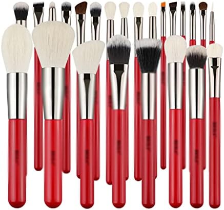 N/A Brushes de maquiagem de olhos vermelhos Definir uma ferramenta profissional de malha de sombra de cabelo natural blush blush rubor de marca
