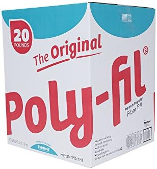 Fairfield, a caixa premium de poli-fil para 20 lb, branco, branco, branco
