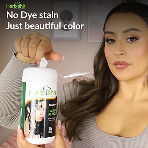 Herbishh Hair Color manchas de removedor de manchas-fórmula amigável para a pele-lenços limpos de removedor de cor de