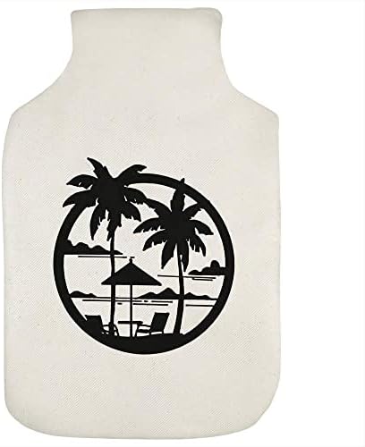 Azeeda 'Tropical Beach Motif' Hot Water Bottle Bottle
