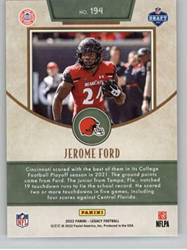 Jerome Ford RC 2022 Panini Legacy 194 NM+ -MT+ NFL Football Browns Rookie