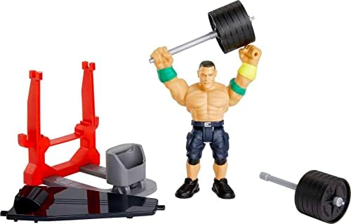 Mattel WWE John Cena Bend 'n Bash Stretching Action Figura com acessórios, 5,5 polegadas