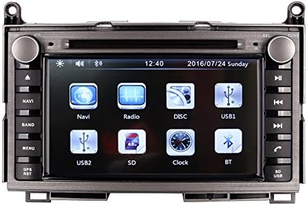 Navegação GPS de tela de tela de toque de 7 polegadas para Toyota Venza 2008- Estéreo DVD Player Video Radio Audio Bluetooth Wheel Control Aux em+Câmera de exibição traseira livre+mapa GPS gratuito dos EUA