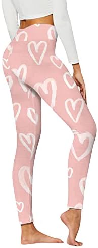 Uoknice High Wistide Leggings for Women Stripes Day para Yoga Lovesy Women's Leggings Calças que dirigem Pilates Valentine's