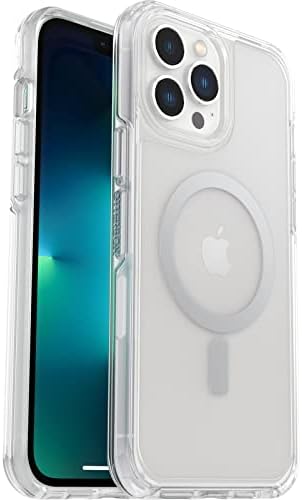 OtterBox iPhone 13 Pro Max e iPhone 12 Pro Max Symmetry Series+ Case - Clear, Ultra -Sleek, Snaps para MagSafe, arestas elevadas