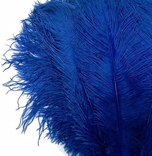 Zamihalaa Royal Blue Fluffy Avestruz Feather 15-70cm 10-200pcs Diy Feathers for Crafts Party Wedden Decoration Plumas