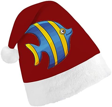 Chapéu de natal de peixes tropicais Papai Noel Hats de Natal engraçados Chapéus de festa para mulheres/homens