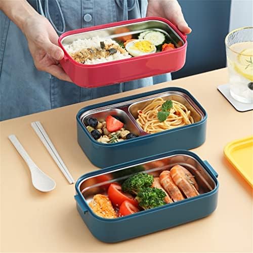 Zhuhw aço inoxidável para lancheira fofa caixa japonesa caixa de bento portátil caixa de armazenamento de frutas utensílios