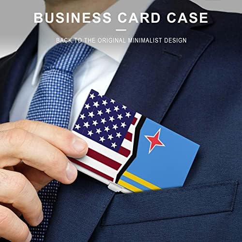 American e Aruba Bandle Bandy Id Card Titular Silm Case Profissional Metal Name Card Pocket Pocket Pocket