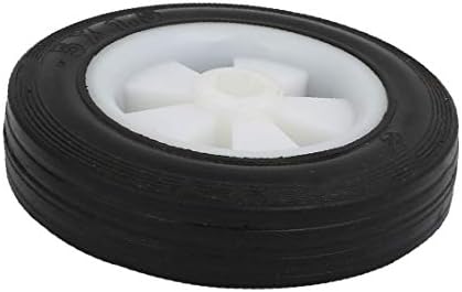 X-Dree Roda de borracha de 5 polegadas de 5 polegadas 12,5 mm Brills Bolas de gole-gole de goma rolo de polia preto branco