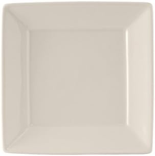 Tuxton BBH-1016 Placa quadrada China vitrificada, 10-1/8 x 10-1/8, preto,