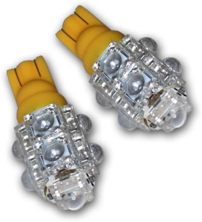 Tuningpros ledml-t10-y9 mapa lâmpadas de luz LED T10 cunha, 9 Fluxo LED amarelo 2-PC Conjunto