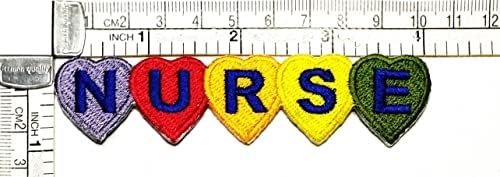 Kleenplus 2pcs. Enfermeira Patch Fashion Costume Slogan Letters Word Letters Funny Comics Cartoon Distrange Ferro bordado em manchas