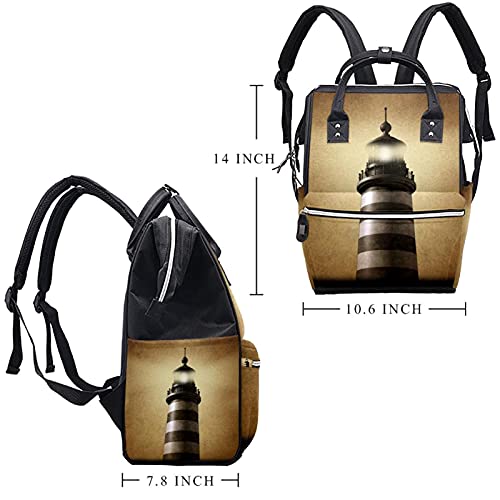 Farol em uma velha bolsa de fraldas do Grunge Múmito Mummy Mumm