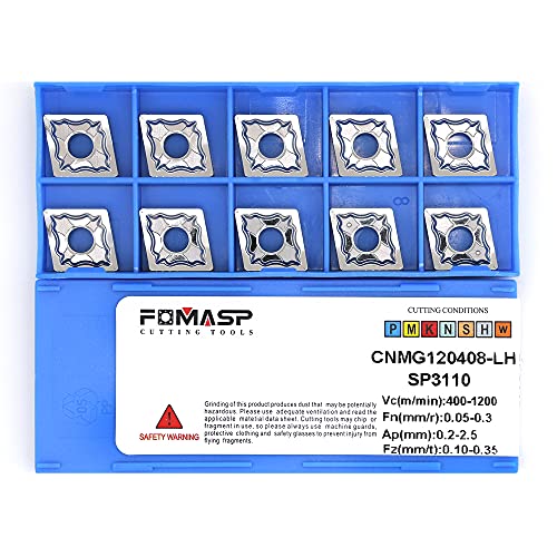 Inserções de carboneto FOMASP para alumínio cnmg432 / cnmg120408 para girar ferramentas de corte 10 pcs