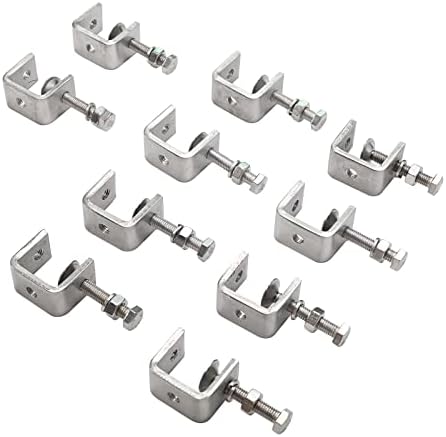 10pcs Aço inoxidável C Crampos de tigre Grampo de madeira braçadeira pesada CLAMP CLAMPO CLAMPAS DE WOODWORKING