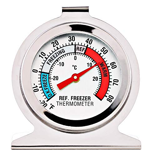 Termômetro de frigeer gelado de 4 embalagem Termômetro grande de discagem grande