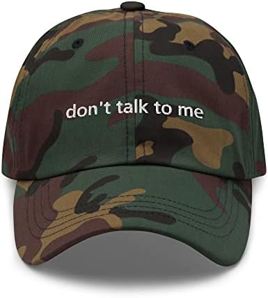 Chapéus equipados para homens mulheres chapéus de pai - boné de beisebol de algodão unissex com não falam comigo minimalista