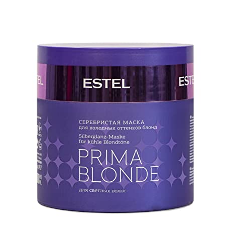 Estel prima loira máscara de cabelo roxo para tons loiros frios, 300 ml