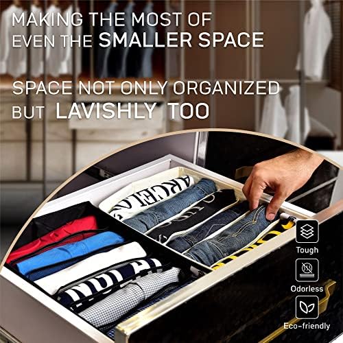 Organizador de roupas de guarda -roupa TSS para roupas dobradas | Organizadores do armário e cestas de armazenamento com alça